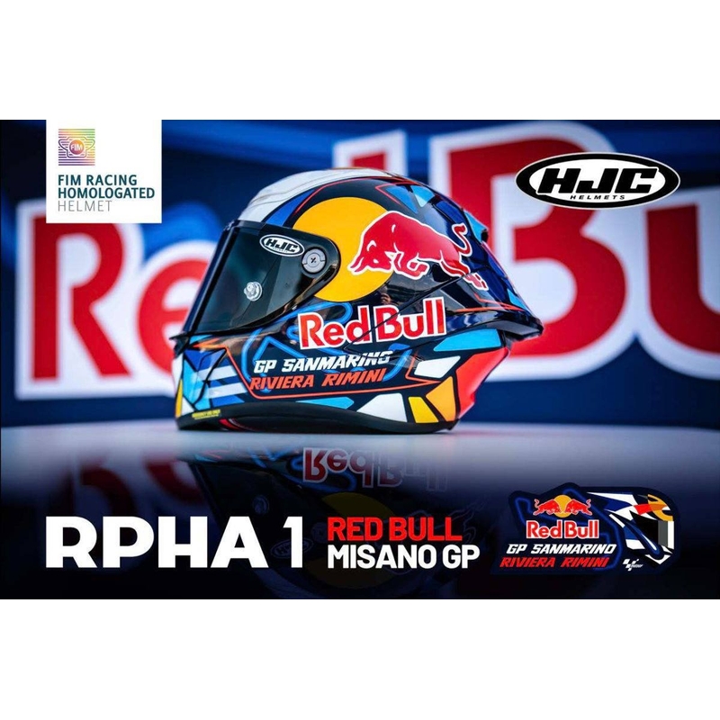 Casco integral de moto HJC RPHA Redbull Misano GP MC21 multicolor