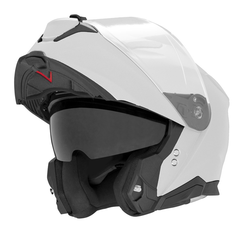 Casco de moto abatible NOX N967 blanco