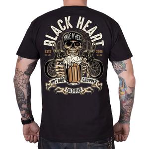 Camiseta Black Heart Beer Biker negra