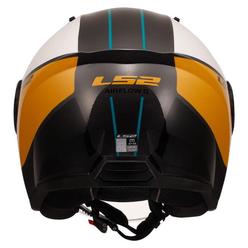 Casco de moto abierto LS2 OF616 Airflow II Cover Glossy White-Brown