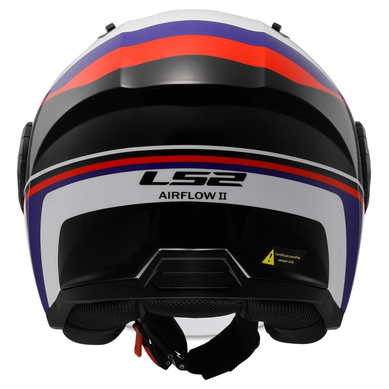Casco de moto abierto LS2 OF616 Airflow II Rush blanco-azul-rojo