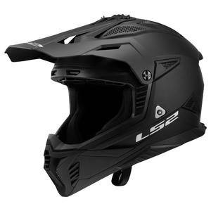 Casco de motocross LS2 MX708 Fast II Solid Negro Mate