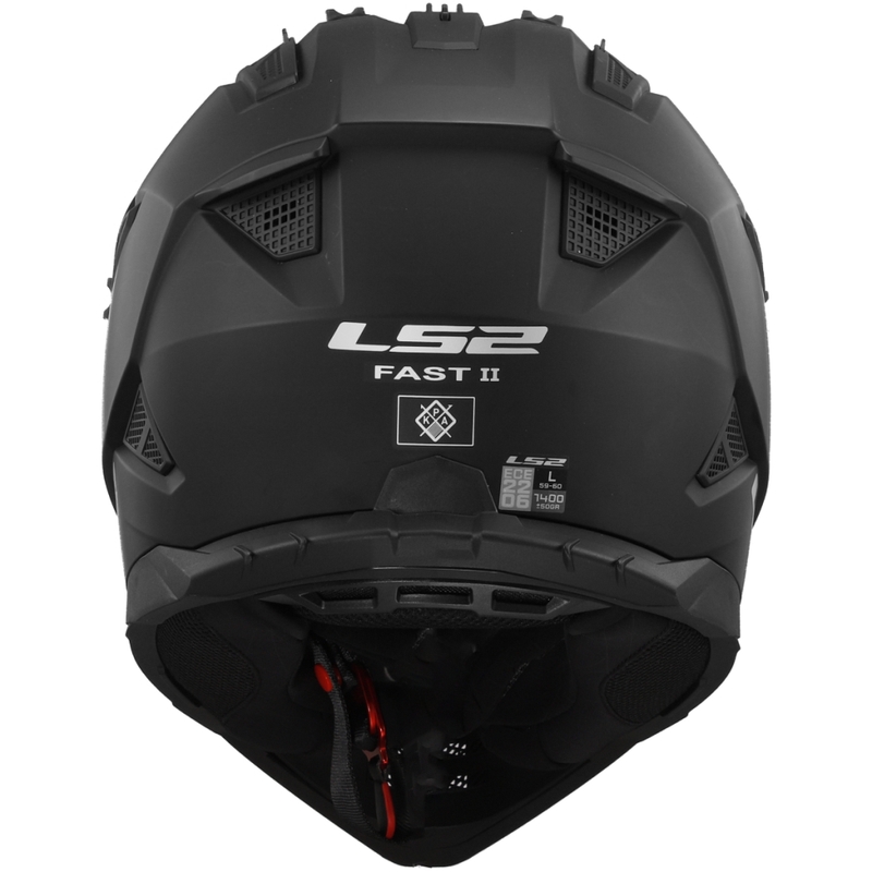 Casco de motocross LS2 MX708 Fast II Solid Negro Mate