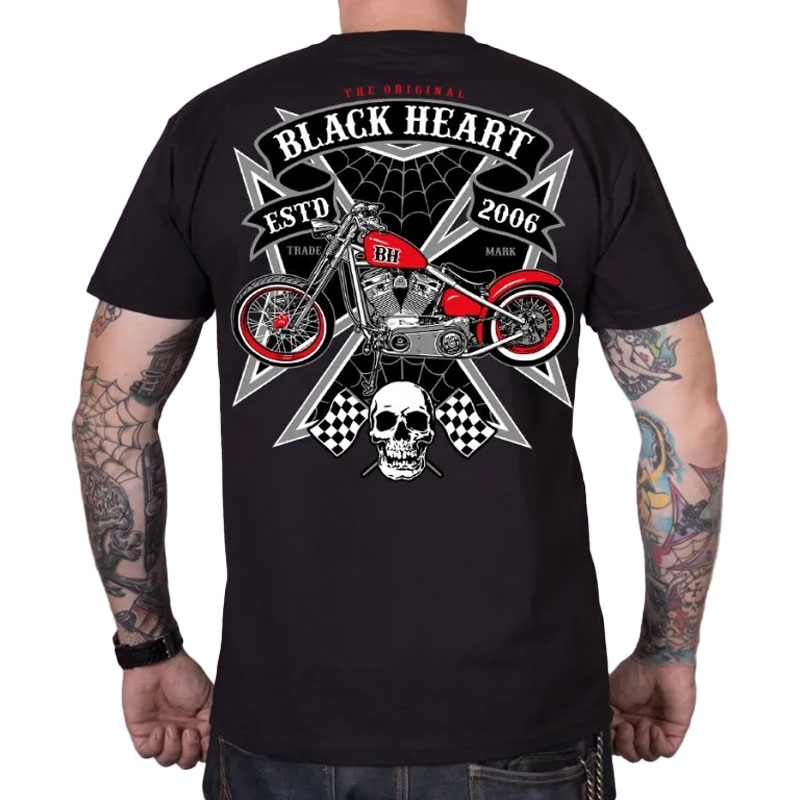 Camiseta Black Heart Rock Iron negra
