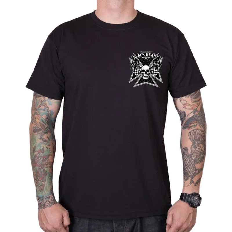 Camiseta Black Heart Rock Iron negra
