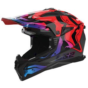 Casco de motocross LS2 MX708 Fast II Wash rojo