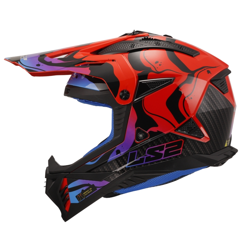 Casco de motocross LS2 MX708 Fast II Wash rojo
