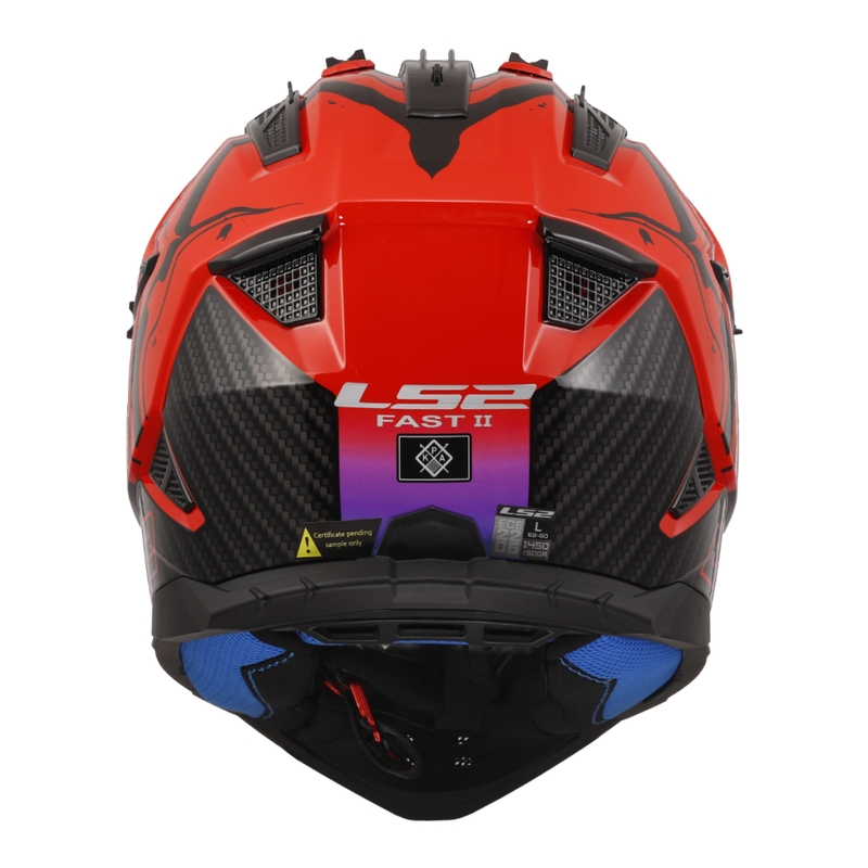 Casco de motocross LS2 MX708 Fast II Wash rojo