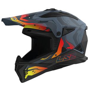 Casco de motocross LS2 MX708 Fast II Wash gris oscuro