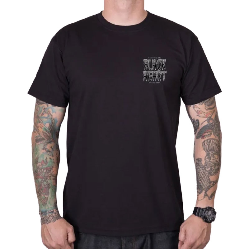 Camiseta Black Heart Red Baron negra