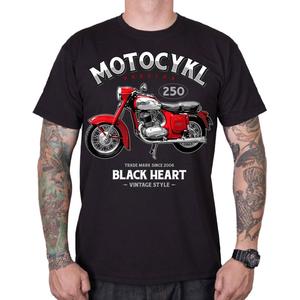 Camiseta Corazón Negro Moto Panelka negro