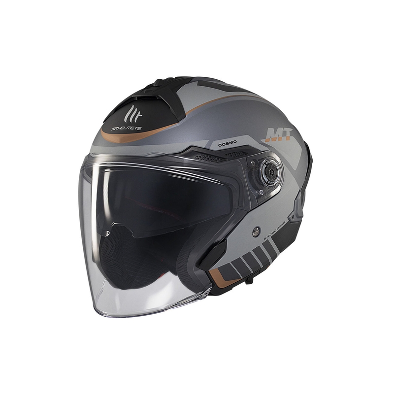 MT Cosmo SV Cruiser casco abierto gris-negro mate