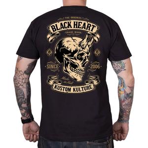 Camiseta Black Heart Devil Skull negro