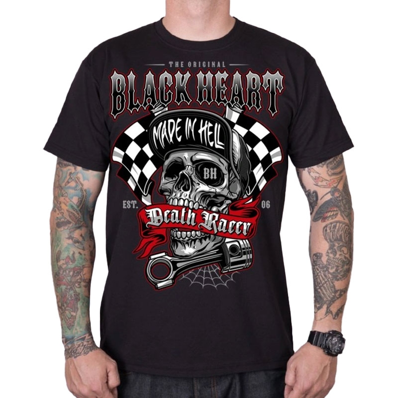 Camiseta Black Heart Death Racer negra