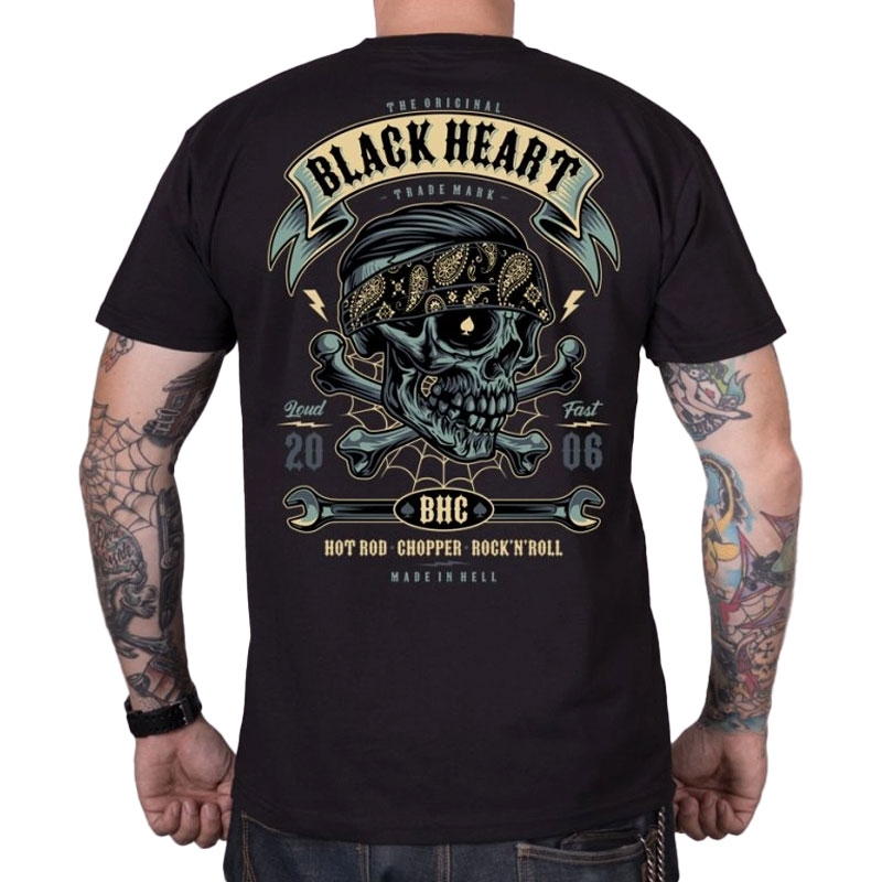 Camiseta Black Heart Bandana Niño negro