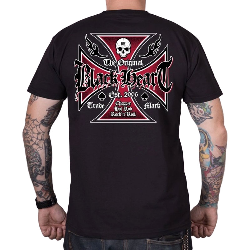 Camiseta Black Heart Cross negra