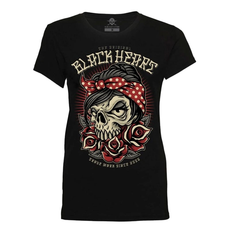 Camiseta mujer Black Heart Allen negra