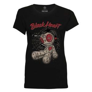 Camiseta Mujer Negra Corazón Woodoo Doll negro