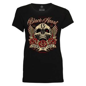 Camiseta negra de mujer Heart Born To Lose negra