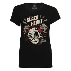 Camiseta de mujer Black Heart Ghost Face negra