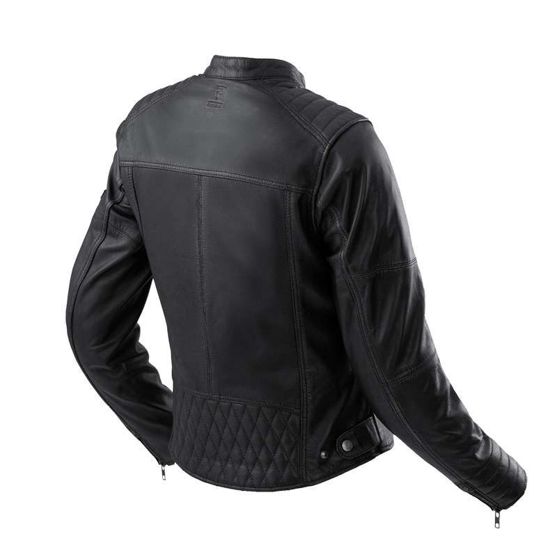 Cazadora de cuero para mujer Rebelhorn Hunter II Negra
