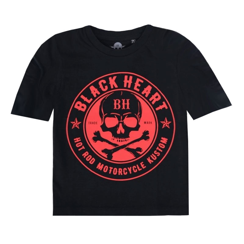 Camiseta niño Black Heart Red Skul Blk Black