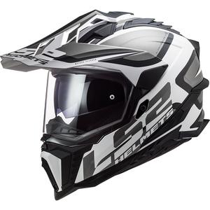 Casco de enduro LS2 MX701 Explorer Alter negro mate y blanco