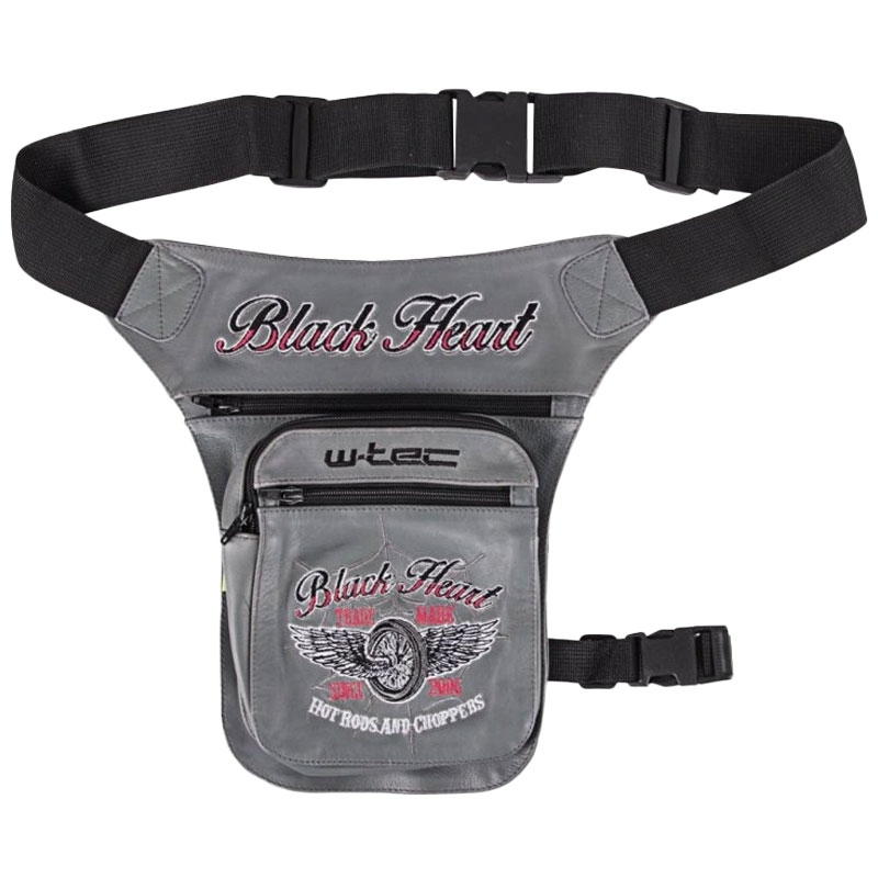 Bolsillo muslo Black Heart Wings gris