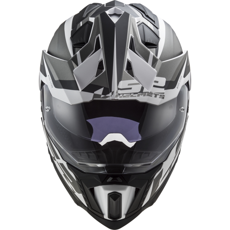 Casco de enduro LS2 MX701 Explorer Alter negro mate y blanco
