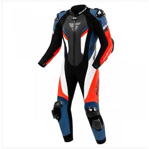Mono de cuero para moto Shima Hyper-RS Negro-Rojo-Azul-Blanco