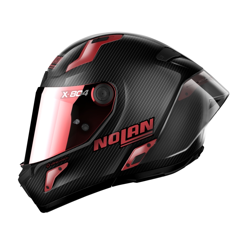 Casco Integral de Moto Nolan X-804 RS Ultra Carbon Iridium Edition Negro-Rojo