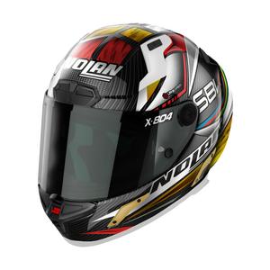 Casco integral de moto Nolan X-804 RS Ultra Carbon SBK negro-rojo-dorado
