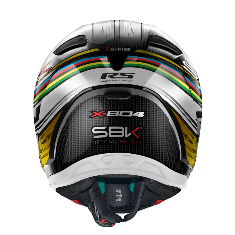 Casco integral de moto Nolan X-804 RS Ultra Carbon SBK negro-rojo-dorado