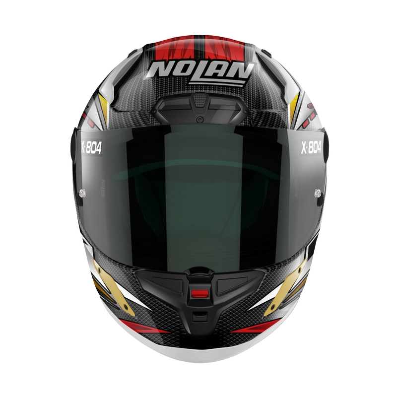 Casco integral de moto Nolan X-804 RS Ultra Carbon SBK negro-rojo-dorado