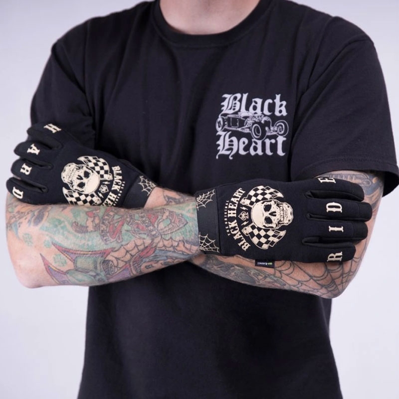 Guantes Black Heart W-TEC Starter Chopper Negro