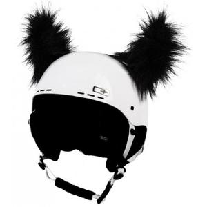 Casco orejas Cuernos negro peludo