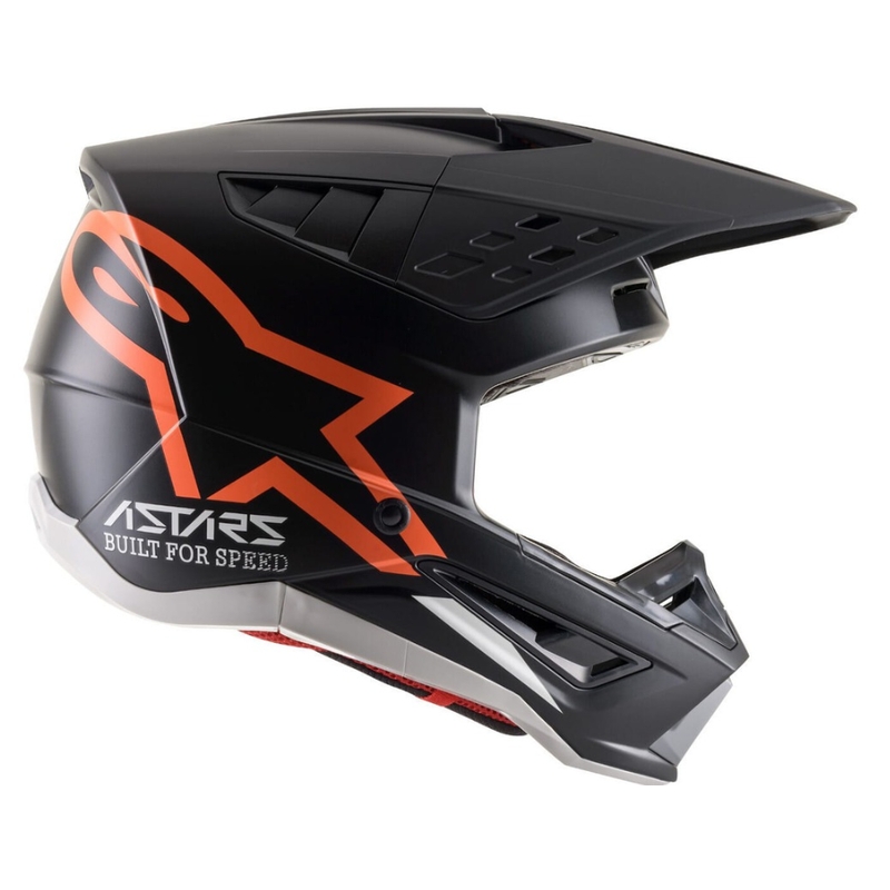 Casco de motocross Alpinestars S-M5 Compass negro-naranja fluorescente