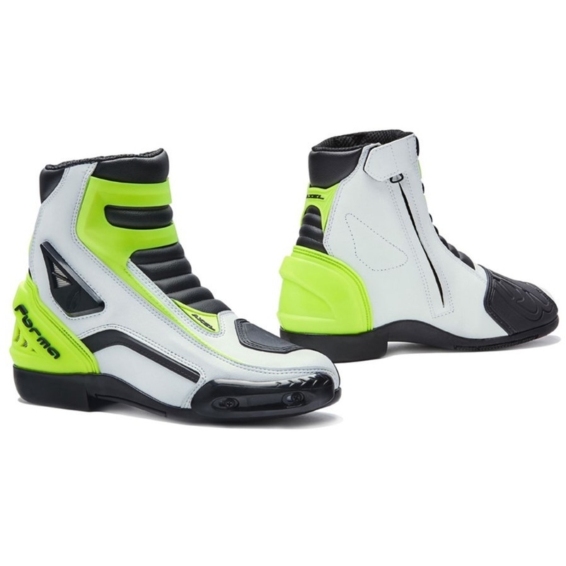 Boty na motorku Forma Axel bílo-černo-fluo žluté výprodej