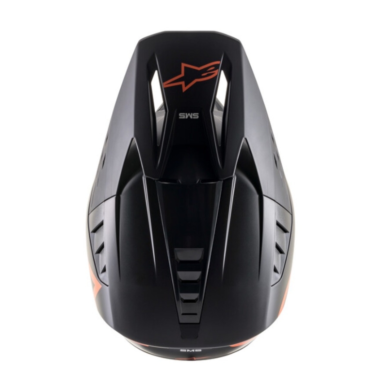 Casco de motocross Alpinestars S-M5 Compass negro-naranja fluorescente