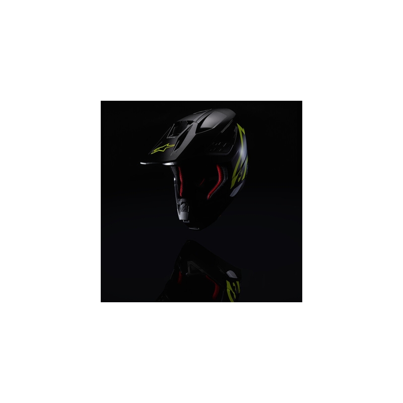 Casco de motocross Alpinestars S-M5 Compass negro-amarillo fluo