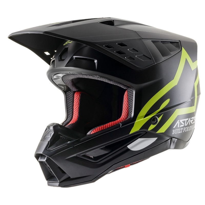 Casco de motocross Alpinestars S-M5 Compass negro-amarillo fluo