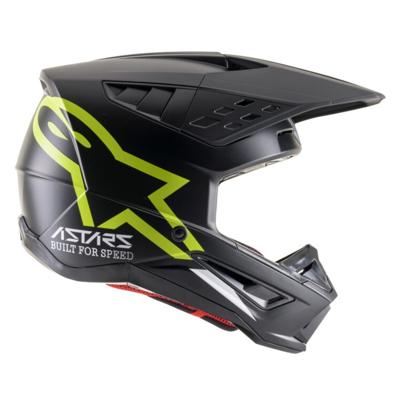 Casco de motocross Alpinestars S-M5 Compass negro-amarillo fluo