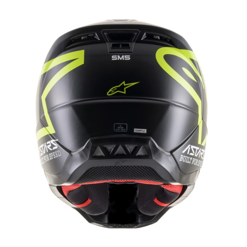 Casco de motocross Alpinestars S-M5 Compass negro-amarillo fluo