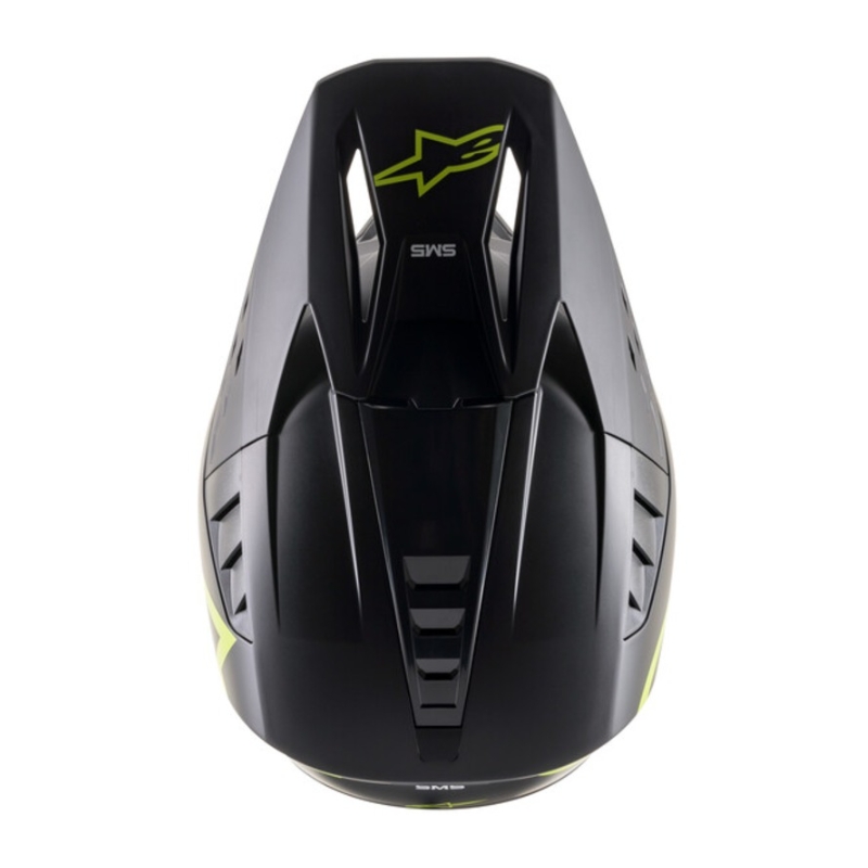 Casco de motocross Alpinestars S-M5 Compass negro-amarillo fluo