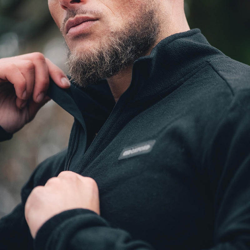 Oxford Advanced Micro Fleece 1/2 Cuello Chaqueta Térmica Forro Negro
