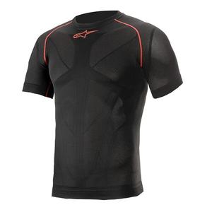 Camiseta térmica de manga corta Alpinestars Ride Tech Summer negra y roja