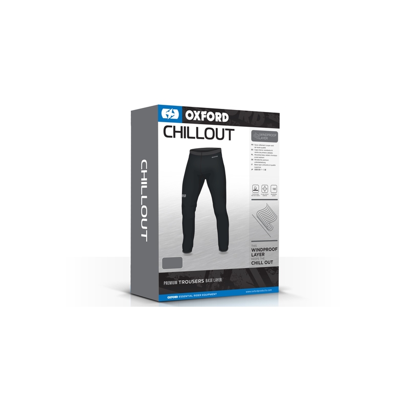 OXFORD Chillout Ropa Interior Térmica Cortaviento Negro