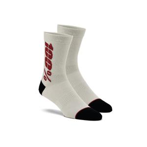 Calcetines 100% - USA Rythym Lana Merino plata-rojo