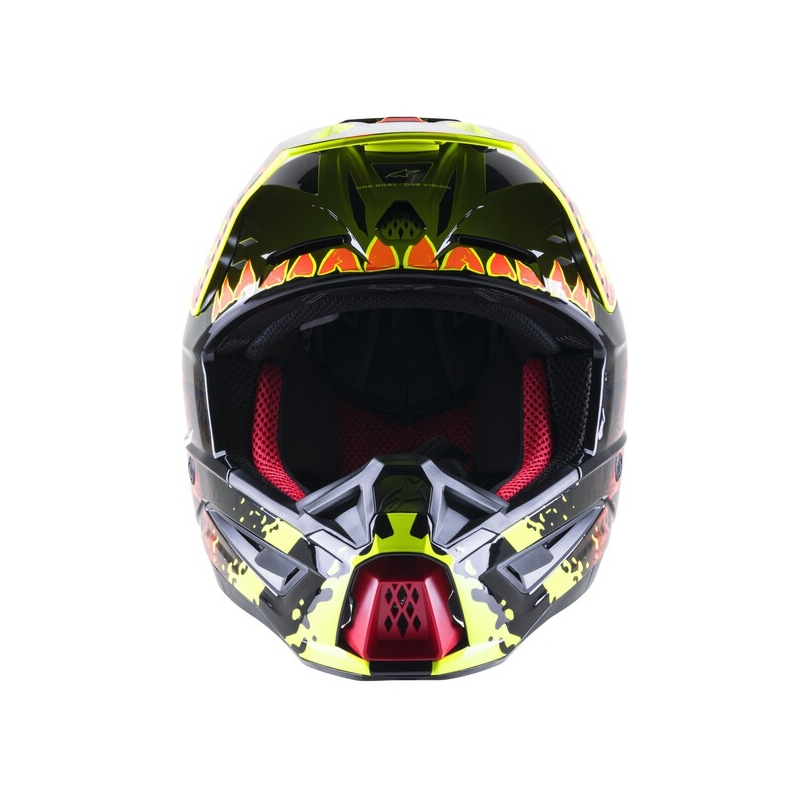 Casco de motocross Alpinestars S-M5 Solar Flare amarillo fluo-rojo fluo-negro
