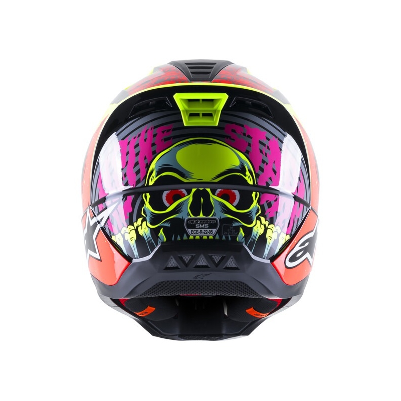 Casco de motocross Alpinestars S-M5 Solar Flare amarillo fluo-rojo fluo-negro